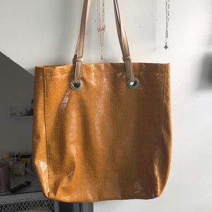 spacious hobo bag faux snake/gator